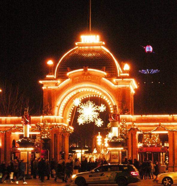 Danish Christmas market at Tivoli in Copenhagen